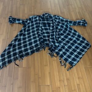 Plaid Fringe Women’s Top